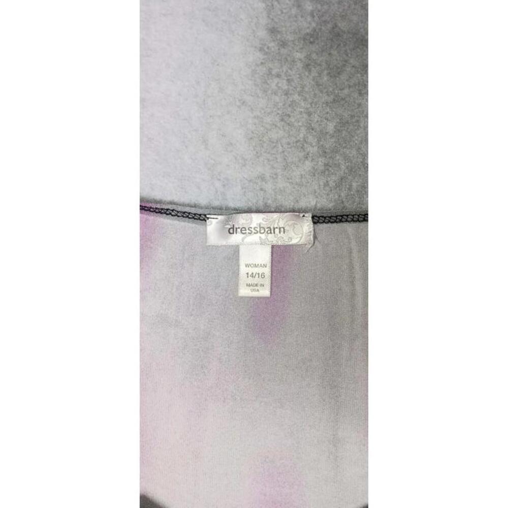 Dressbarn Sleeveless Blouse Womens Size 14/16 Floral Purple Gem Flowers Stretch - Picture 2 of 13